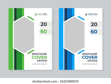 Conjunto de Modelos de Capa de Livro de Relatório Anual Corporativo Moderno