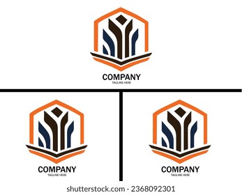 Corporate Modern Building real estate logo design template