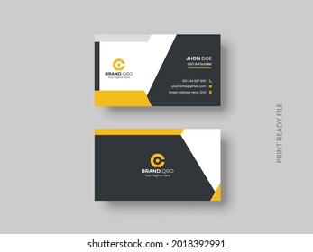 Corporate Modern Busienss Card Template With Clean Design