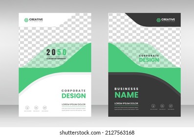 corporate modern Business Book Cover Design Template in A4. Can be use to Brochure, book cover, Annual Report, Corporate Presentation, Portfolio, Flyer, Magazine, Poster, Banner, Website.