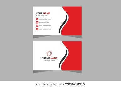 corporate modern business card design template