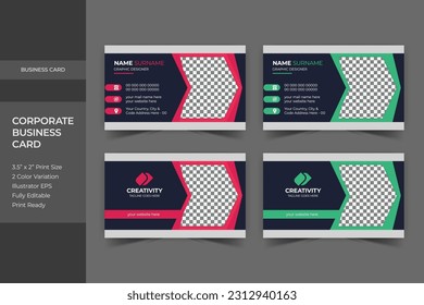 Corporate  modern business card design template