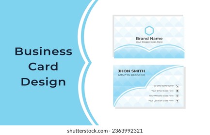 Corporate Modern Business Card Design, Double-Sided Creative Business Card Template, Vector Illustration Creative Name Card , Simple and Clean Design.
