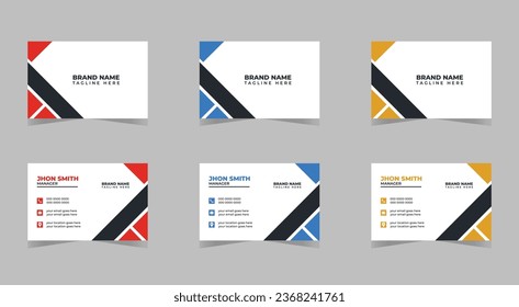 Corporate Modern Business Card Design Template Creative and Clean Business  Name Card Visiting Card Simple Vector Design Unique Business Card Design