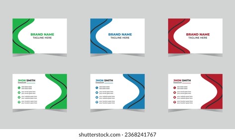 Corporate Modern Business Card Design Template Creative and Clean Business  Name Card Visiting Card Simple Vector Design Unique Business Card Design