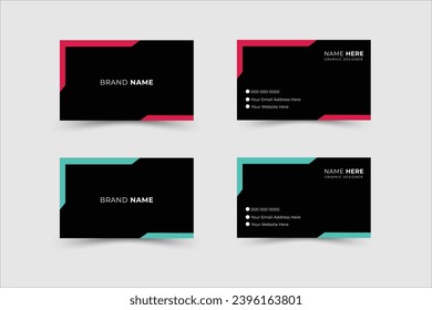 Corporate modern business card design.