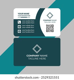 corporate modern business card template design. visiting card, Two-sided color combination business card, Professional Business card Template Front and back