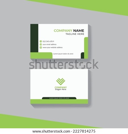 Corporate Modern business card template, luxury visiting card design