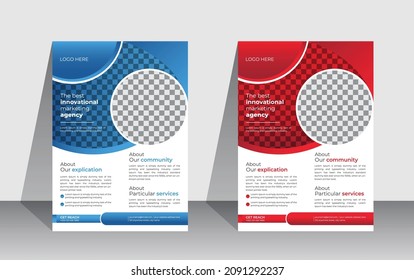 Corporate modern Business Flyer design template. Design for Brochure, Annual Report, Poster, Corporate Presentation, Portfolio, Flyer