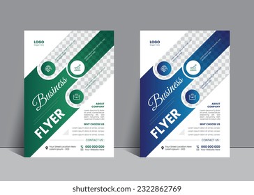 Corporate Modern Business Flyer poster, brochure, cover, leaflet,   Magazine, Business Presentation  design layout background, Geometric shape, two colors scheme