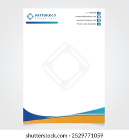 corporate modern business letter vector