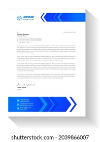 corporate modern business  letterhead design template with blue color. creative modern letter head design template for your project. letterhead, letter head, simple  business letterhead design.