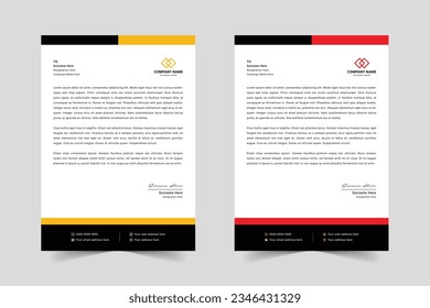 Corporate Modern Business Letterhead Design Template