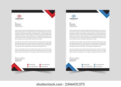 Corporate Modern Business Letterhead Design Template