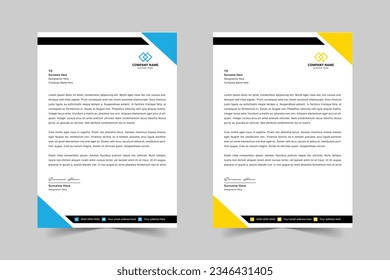 Corporate Modern Business Letterhead Design Template