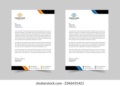 Corporate Modern Business Letterhead Design Template