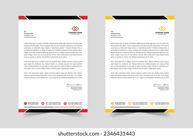 Corporate Modern Business Letterhead Design Template