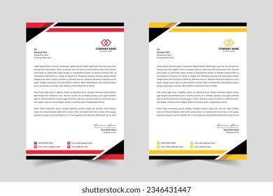 Corporate Modern Business Letterhead Design Template