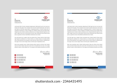 Corporate Modern Business Letterhead Design Template