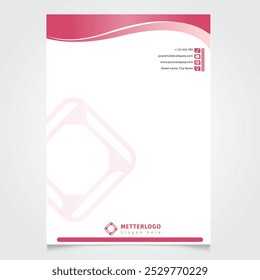 corporate modern business letterhead design template with 4 colors. creative modern letterhead design template eps 10 for your company vector