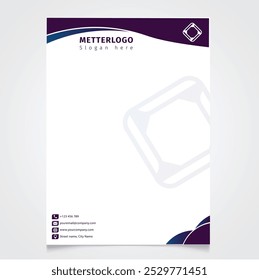 corporate modern business letterhead design template with 4 colors. creative modern letterhead design template eps 10 for your company vector letter head, letterhead, business letterhead design