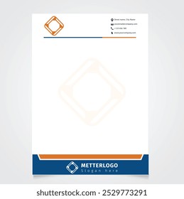 corporate modern business letterhead design template with 4 colors. creative modern letterhead design template eps 10 for your company letterhead vector