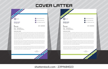 corporate modern business and letterhead template.