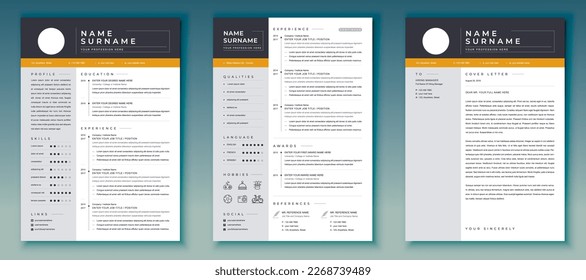 corporate modern business Resume design template 