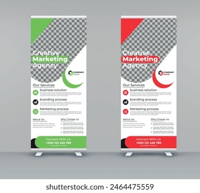 Corporate modern Business Roll-up banner or business rack card templates Design
