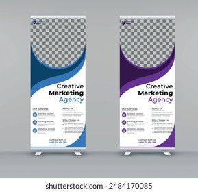 Corporate modern Business Roll-up banner or business rack card templates Design