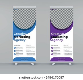 Corporate modern Business Roll-up banner or business rack card templates Design
