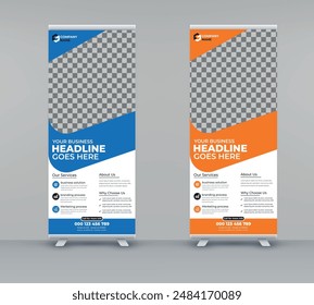 Corporate Sound moderne Business Roll-up Banner oder Business Rack Card Vorlagen Design