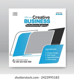 Corporate modern business Social media post design template