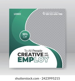 Corporate modern business Social media post design template