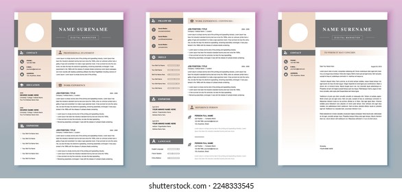 corporate modern business template, creative modern letterhead design template