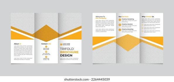 Corporate modern business trifold brochure template design