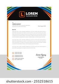 Corporate Modern Clean professional and creative company business letterhead design template. abstract corporate Business A4 letter head design template.