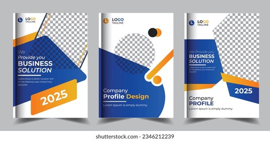 Corporate modern company annual report, business brochure cover or book cover design