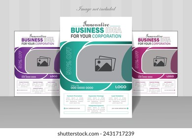 Corporate modern conference event flyer desith template.