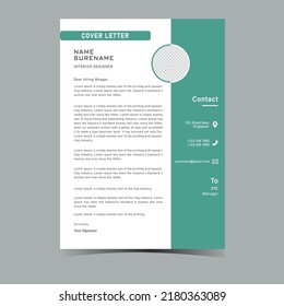 Corporate Modern Cover Letter Design.