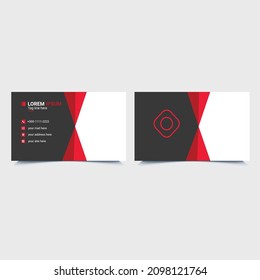 
Corporate, modern, creative, clean, red business card template. Luxury, minimal and elegant  vector business card design

