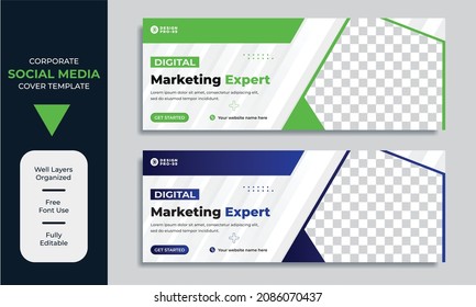 Premium Vector - Modern digital marketing expert social media banner