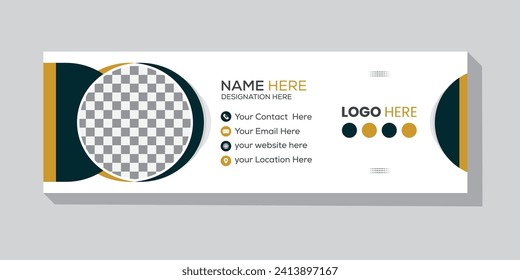 Corporate modern creative stylish email signature design template