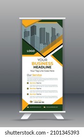 corporate, modern, education and medical roll up banner template or web banner template.