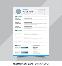 Corporate Modern Elegant Resume Template Design