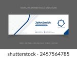 Corporate Modern Email Signature Design template. Email signature template design with blue color. business e signature vector design. Email Signature Design template.