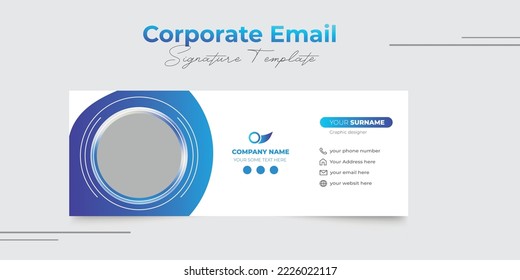 Corporate Modern Email Signature Design template