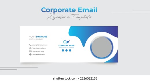 Corporate Modern Email Signature Design template