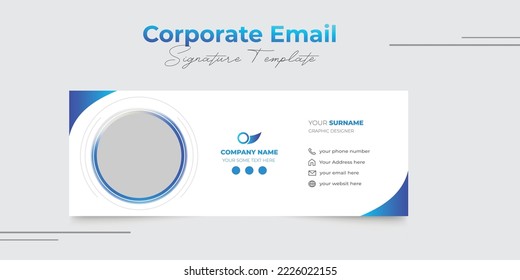 Corporate Modern Email Signature Design template