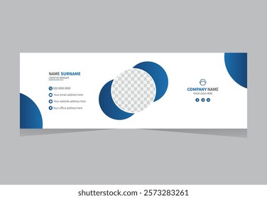 Corporate Modern Email Signature and facebook cover design  template.